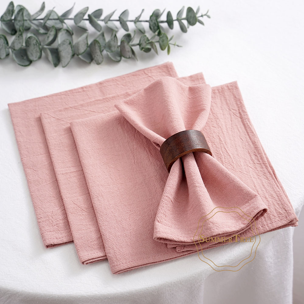 Linen Napkin Set - 24 قطعة مناديل قماشية قابلة للغسل