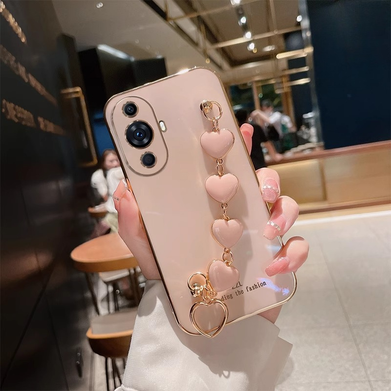 Huawei Nova 12 - تصفيح الحب سوار على شكل قلب
