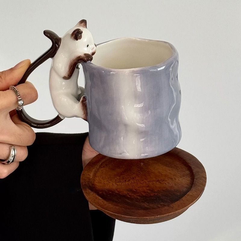 كوب سيراميك كبير السعة بتصميم  - مراجعة Handmade Ceramic Mug وسعره