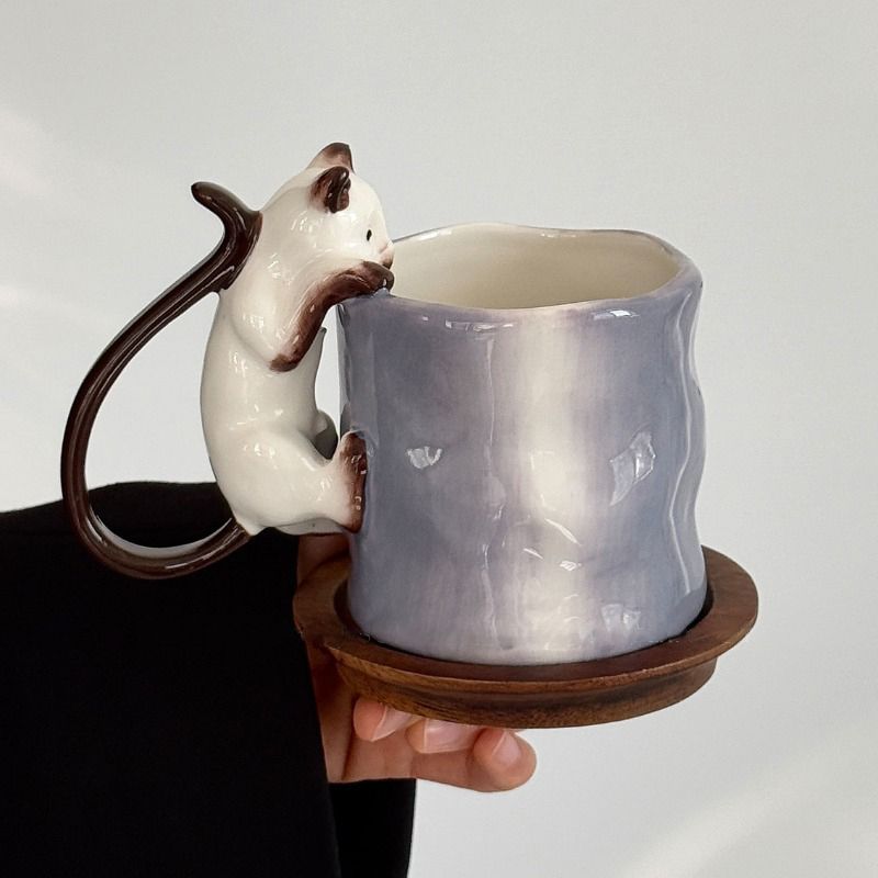 كوب سيراميك كبير السعة بتصميم  - مراجعة Handmade Ceramic Mug وسعره