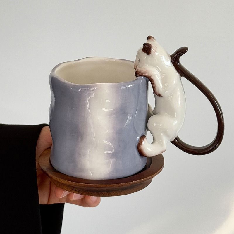 كوب سيراميك كبير السعة بتصميم  - مراجعة Handmade Ceramic Mug وسعره