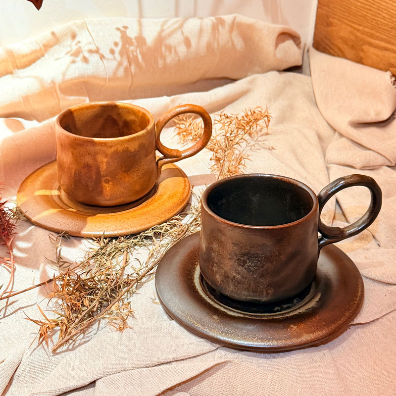 طقم فنجان قهوة وصحن من السيرام - مراجعة Handmade Ceramic Mug وسعره