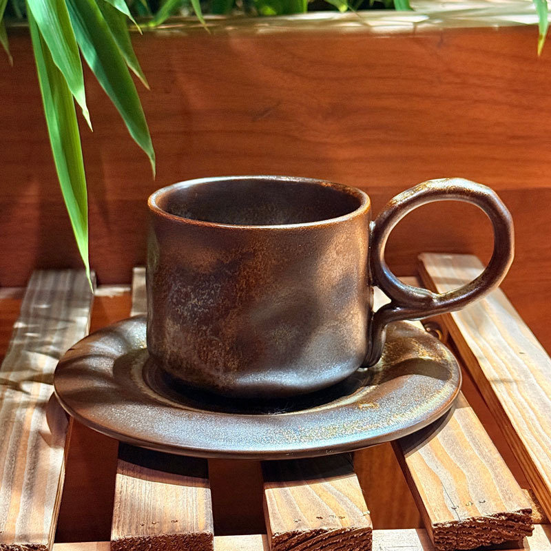 طقم فنجان قهوة وصحن من السيرام - مراجعة Handmade Ceramic Mug وسعره