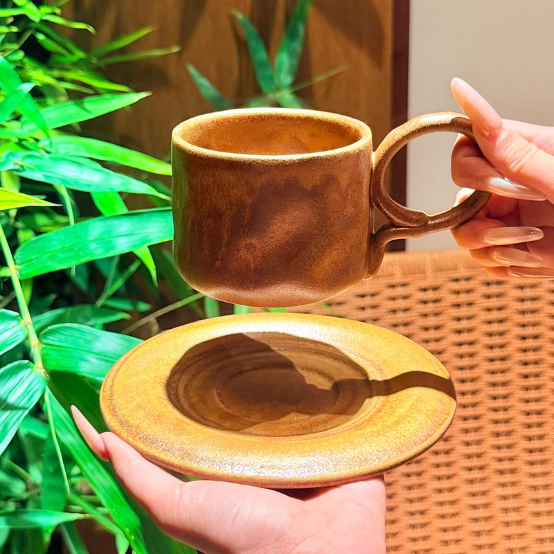 طقم فنجان قهوة وصحن من السيرام - مراجعة Handmade Ceramic Mug وسعره