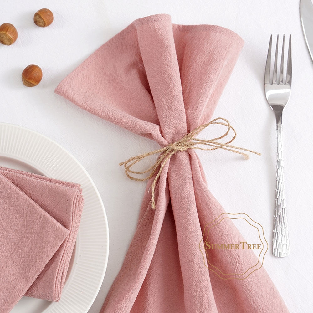 24 قطعة مناديل قماشية قابلة لل - مراجعة Linen Napkin Set وسعره