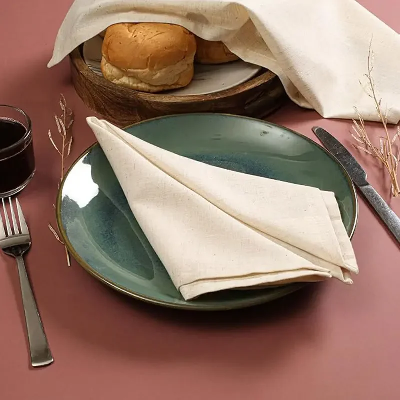 مجموعة من 6/10/12 مناديل كتان  - مراجعة Linen Napkin Set وسعره