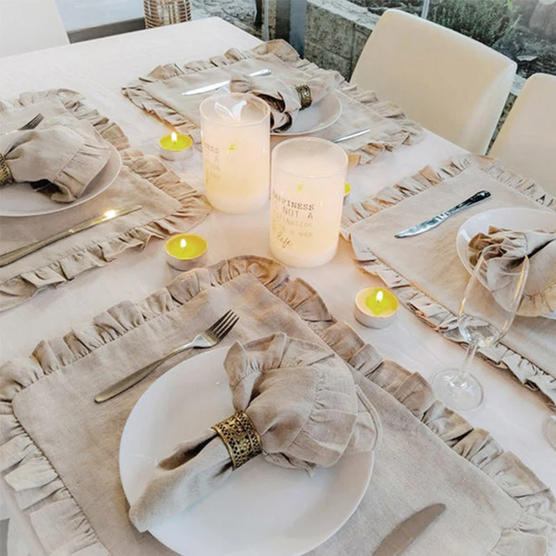 مجموعة من 6 مناديل طاولة من ال - مراجعة Linen Napkin Set وسعره