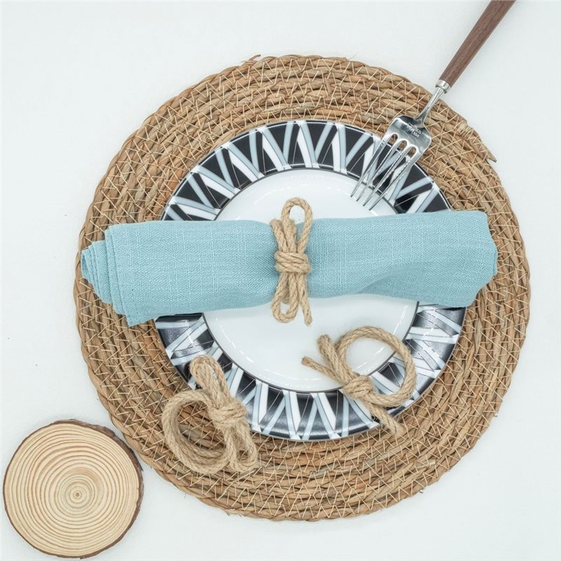 مجموعة حلقات المناديل المصنوعة - مراجعة Linen Napkin Set وسعره